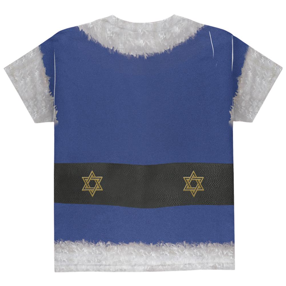Christmas Hanukkah Jewish Santa Claus Costume All Over Youth T Shirt Youth T-Shirts Old Glory