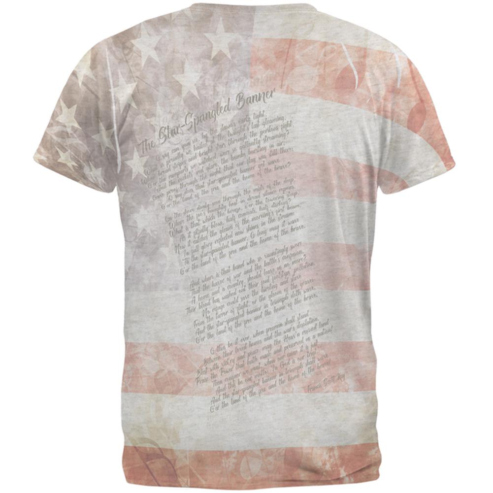 American Flag National Anthem Men's Soft T-Shirt Men's T-Shirts Old Glory