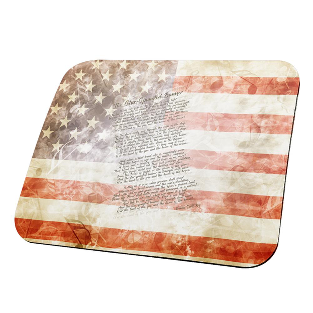 4th of July American National Anthem Flag and Lyrics All Over Mouse Pad Mouse Pads Old Glory OS Multi
