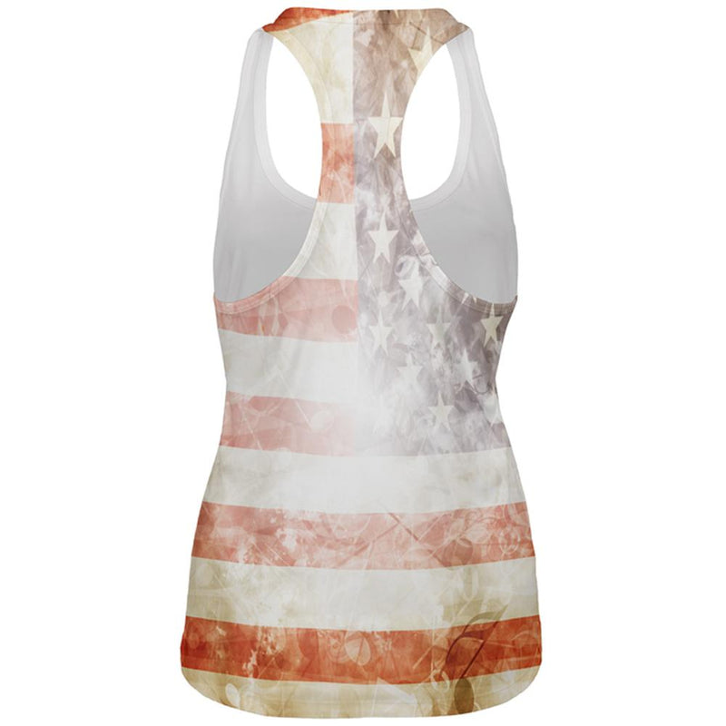 4th of July American Flag Star Spangled Banner All Over Womens Work Out Tank Top Women's Tank Tops Old Glory