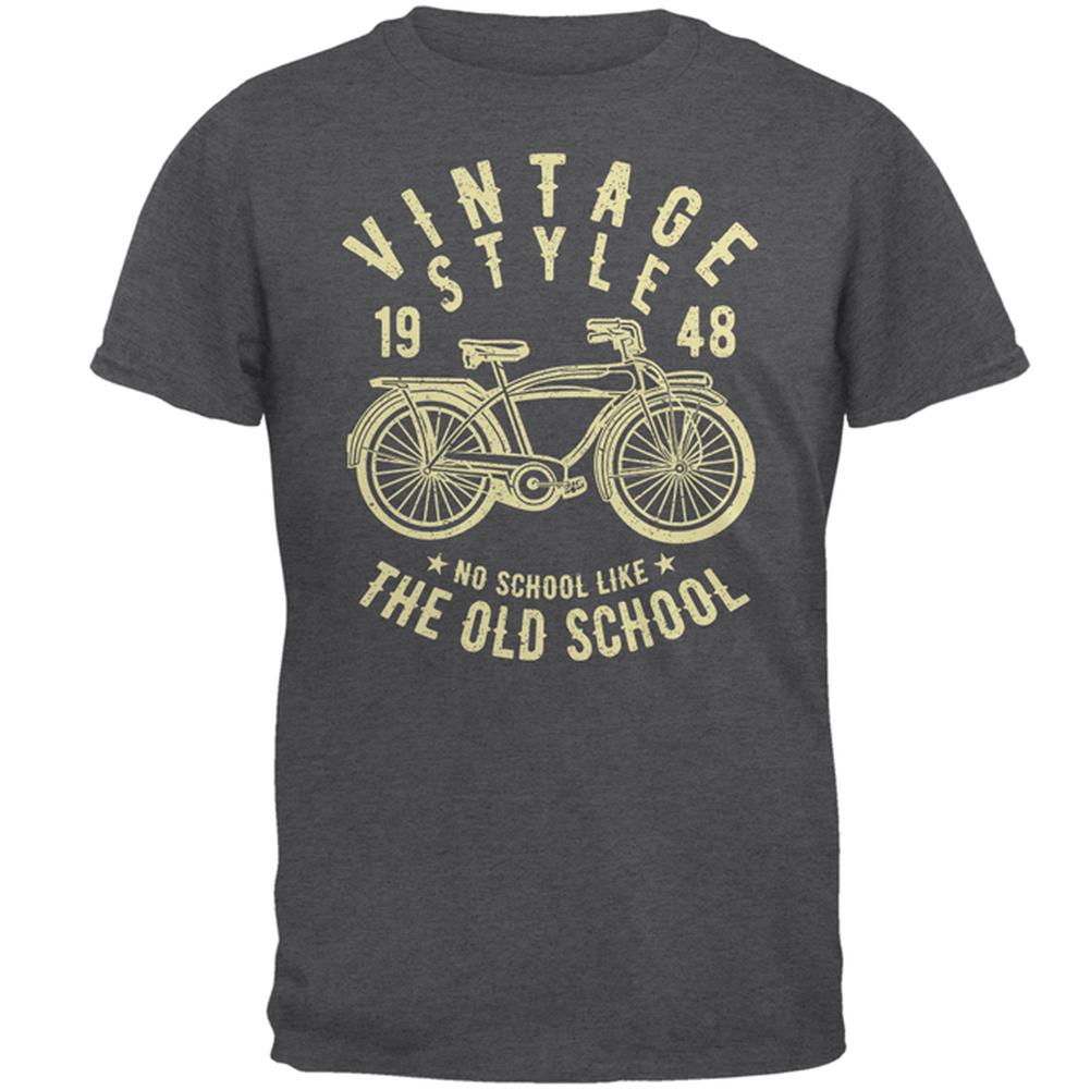 Vintage Style Old School Bicycle Mens T Shirt Men's T-Shirts Old Glory 2XL Dark Heather