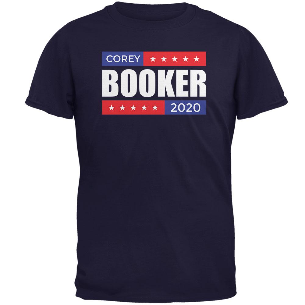 Election 2020 Stacked Corey Booker Mens T Shirt Men's T-Shirts Old Glory 2XL Navy
