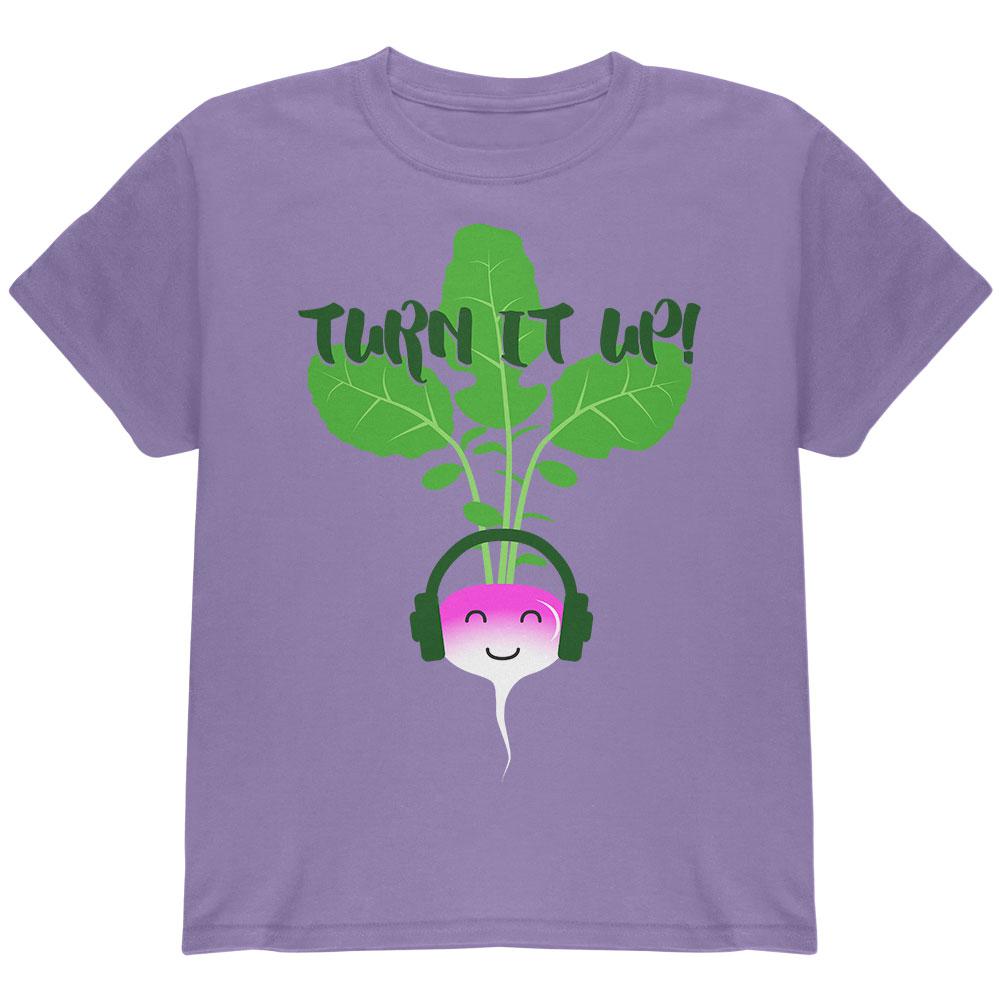Vegetable Turn it Up Turnip Youth T Shirt Youth T-Shirts Old Glory LG Violet