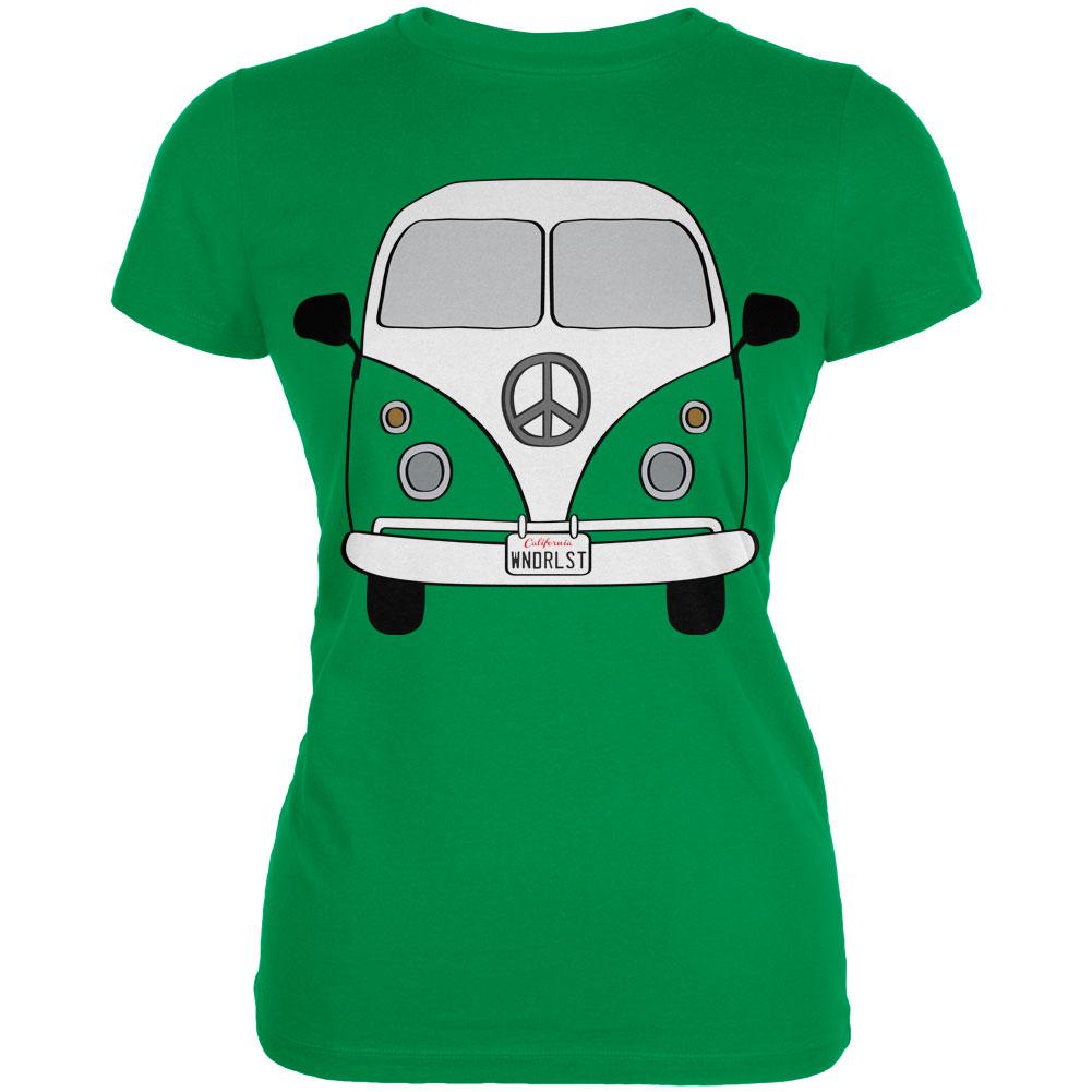 Halloween Travel Bus Costume Camper Wanderlust Juniors Soft T Shirt Juniors T-Shirts Old Glory 2XL Irish Green