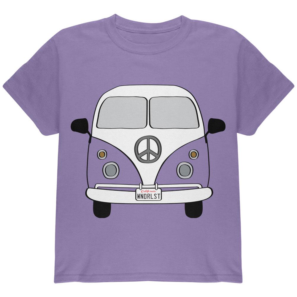 PEACE SIGN HIPPIE BUS YOUTH GRAPHIC T-SHIRT Youth T-Shirts Old Glory SM Violet