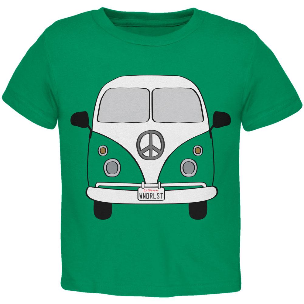 Halloween Travel Bus Costume Camper Wanderlust Toddler T Shirt Toddler T-Shirts Old Glory 2T Kelly Green