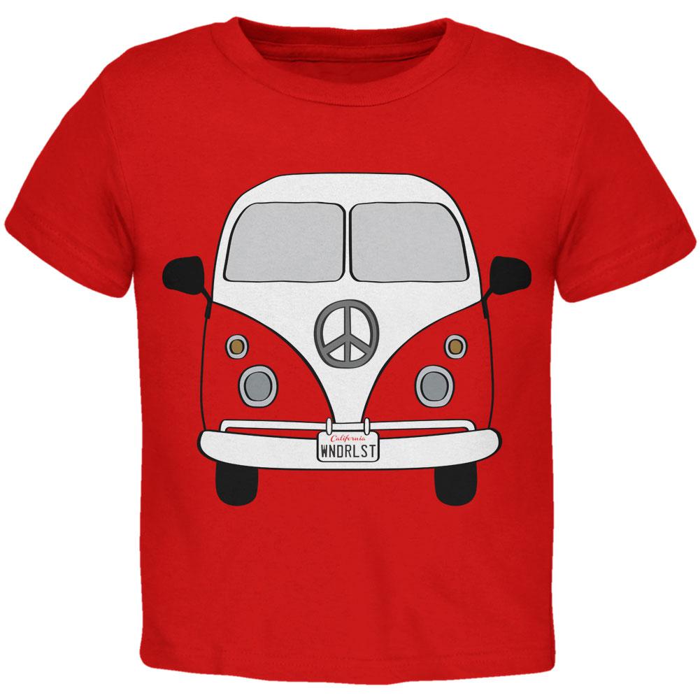Halloween Travel Bus Costume Camper Wanderlust Toddler T Shirt Toddler T-Shirts Old Glory 2T Red