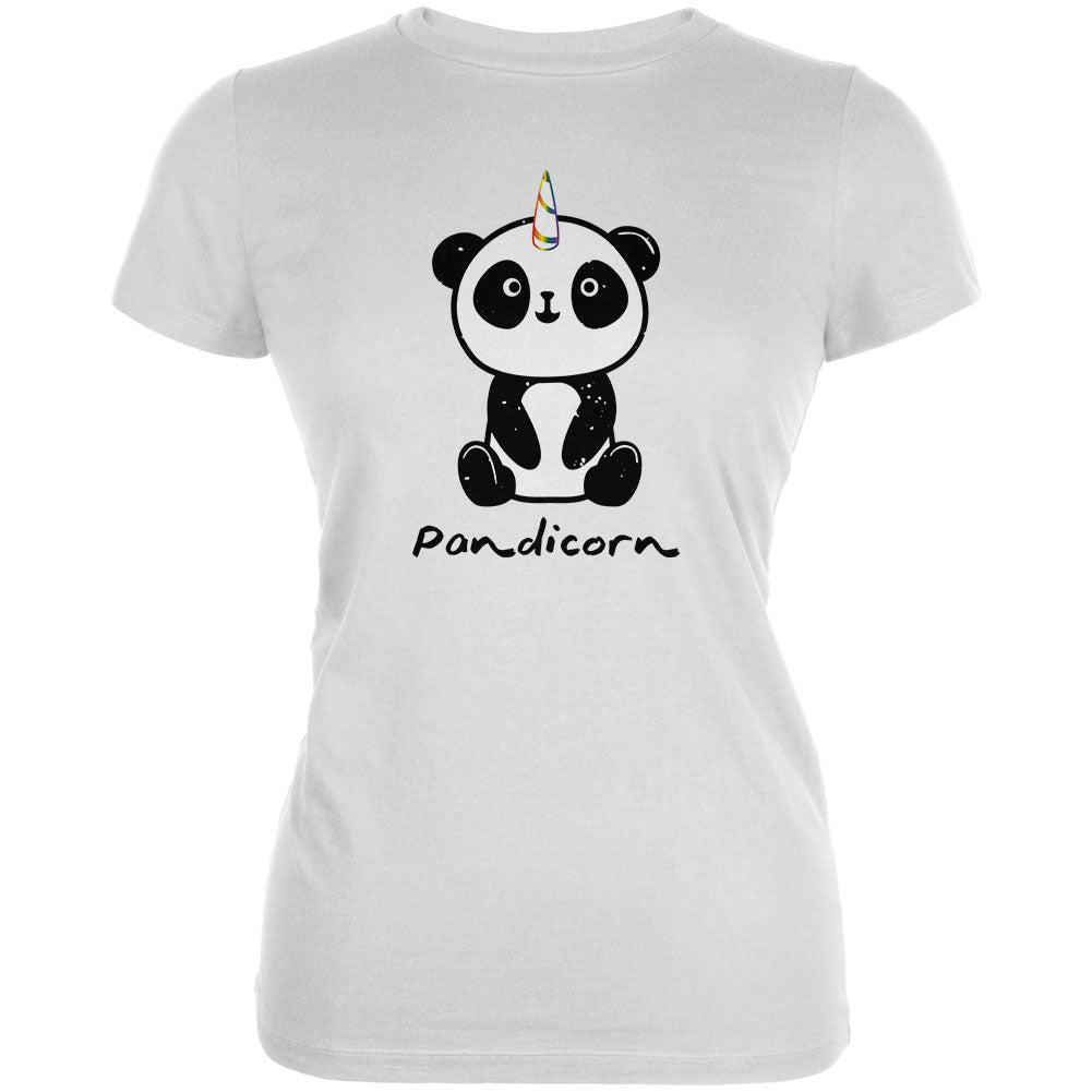 Pandicorn Panda Unicorn Juniors Soft T Shirt Juniors T-Shirts Old Glory 2XL White