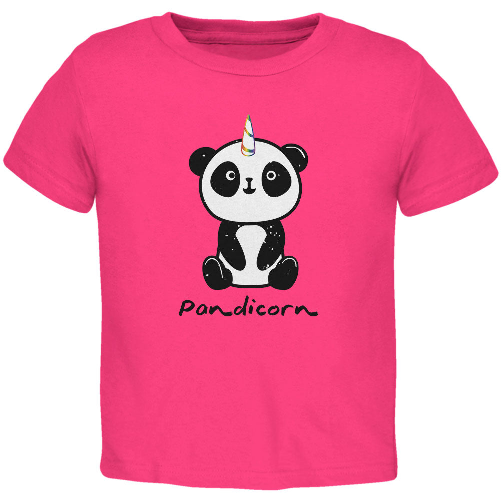 Pandicorn Panda Unicorn Toddler T Shirt Toddler T-Shirts Old Glory 2T Hot Pink