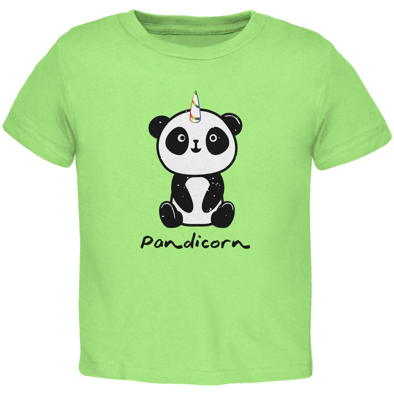 Pandicorn Panda Unicorn Toddler T Shirt Toddler T-Shirts Old Glory 2T Lime