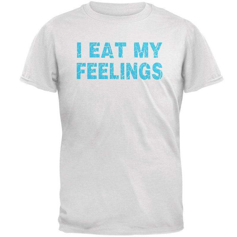 I Eat My Feelings Mens T Shirt Men's T-Shirts Old Glory 2XL White