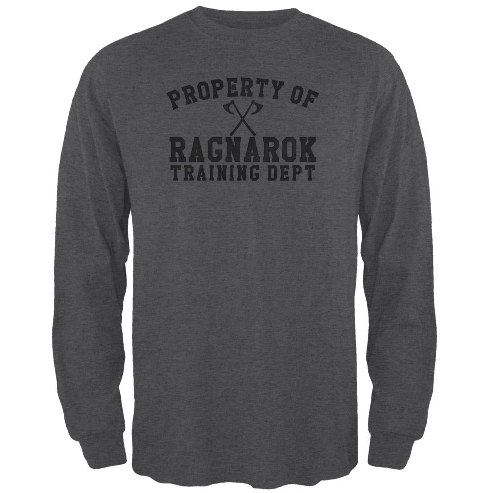 Viking Property of Ragnarok Training Department Mens Long Sleeve T Shirt Men's Long Sleeves Old Glory 2XL Black