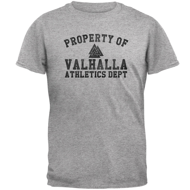 Viking Property of Valhalla Athletics Department Mens T Shirt Men's T-Shirts Old Glory 2XL Heather