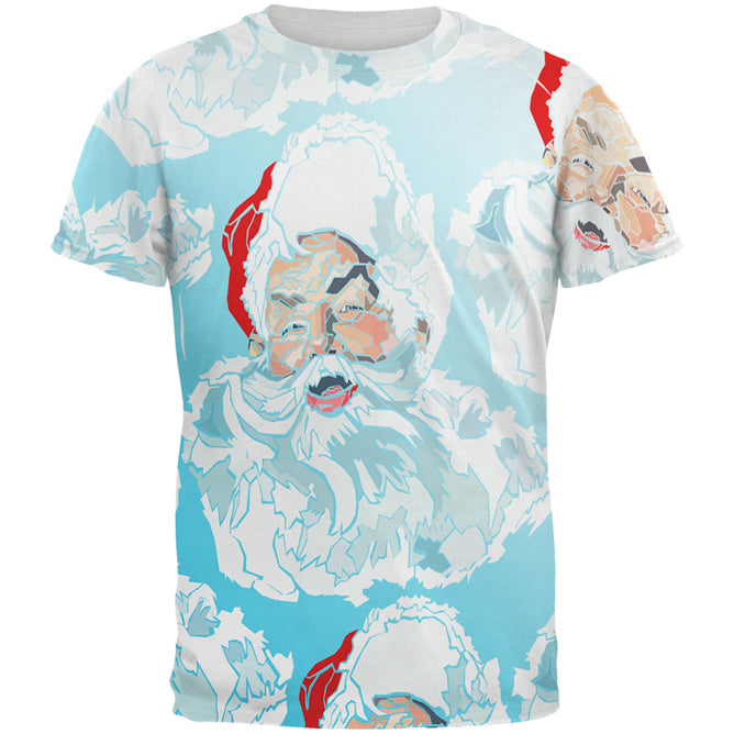 Christmas Classic Jolly Saint Nick Santa Claus All Over Mens T Shirt Men's T-Shirts Old Glory 2XL Multicolored