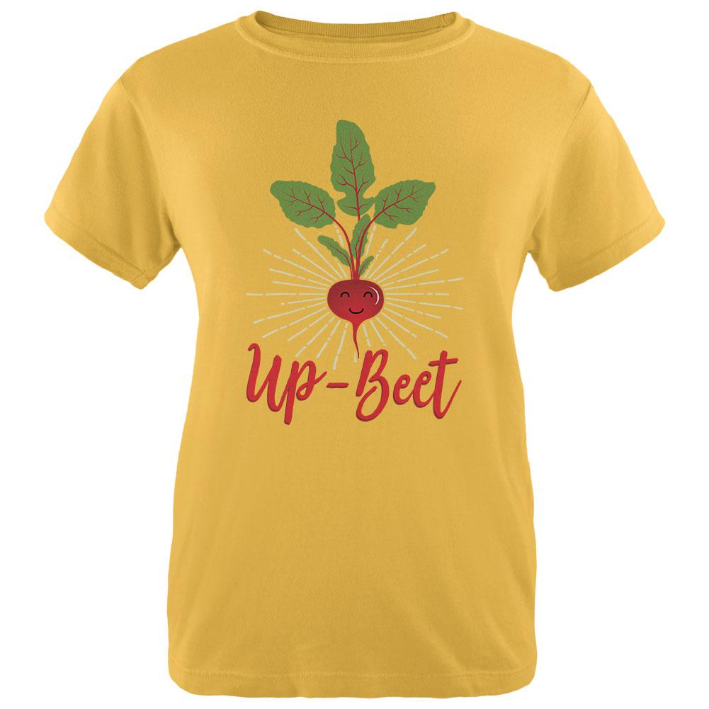 Vegetable Beet Upbeat Up-Beet Womens T Shirt Women's T-Shirts Old Glory LG Yellow