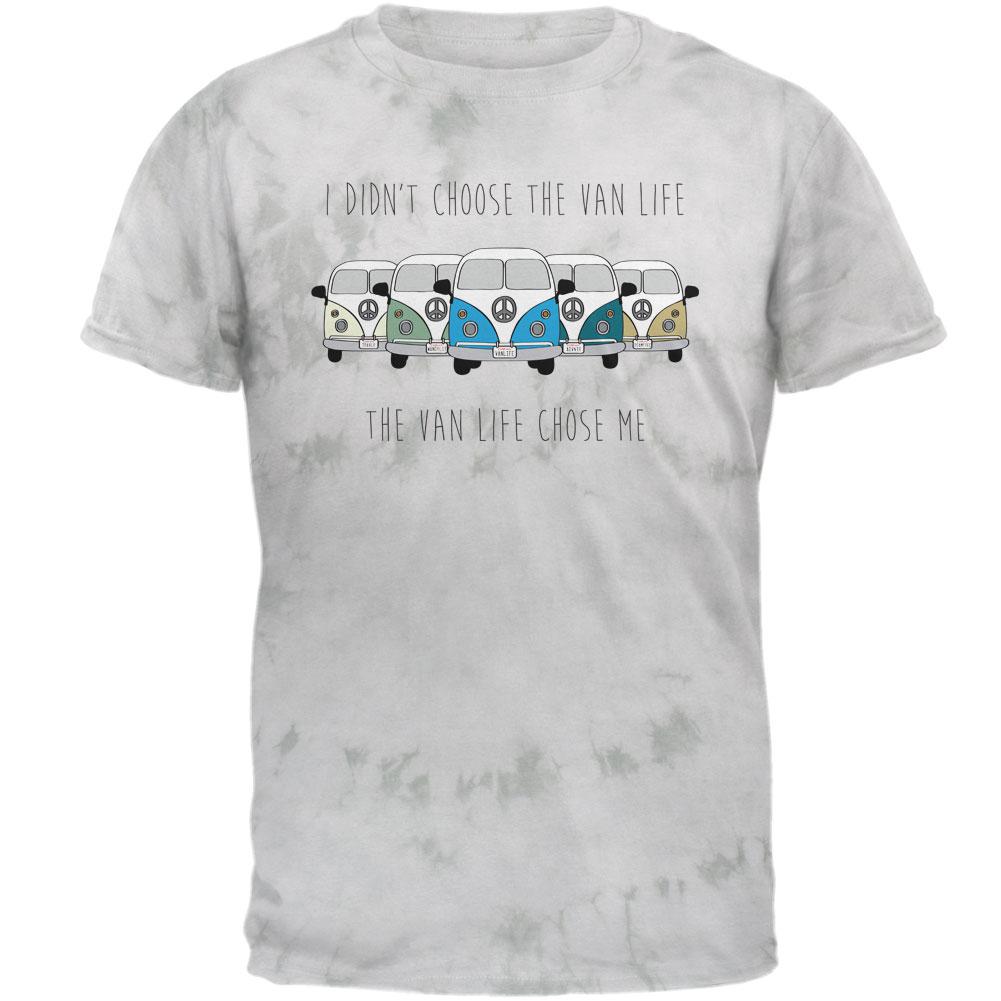 Hippie Van I Didn't Choose The Van Life Bus Camper Mens T Shirt Men's T-Shirts Old Glory 2XL Crackle Moss Tie Dye