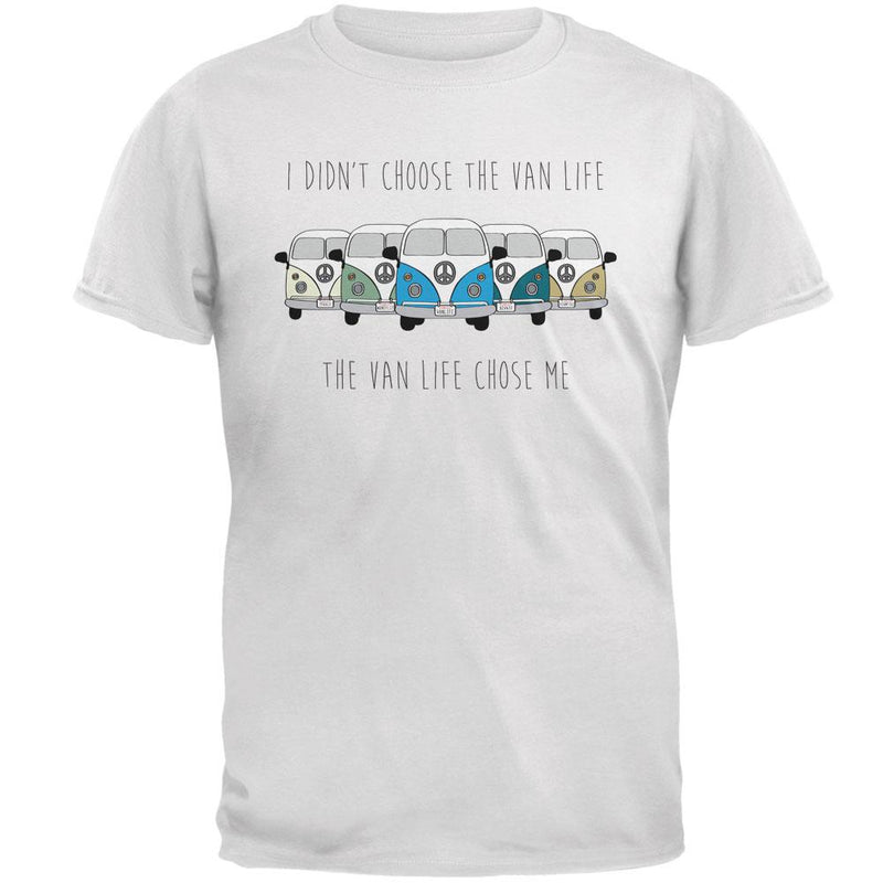 Hippie Van I Didn't Choose The Van Life Bus Camper Mens T Shirt Men's T-Shirts Old Glory 2XL White