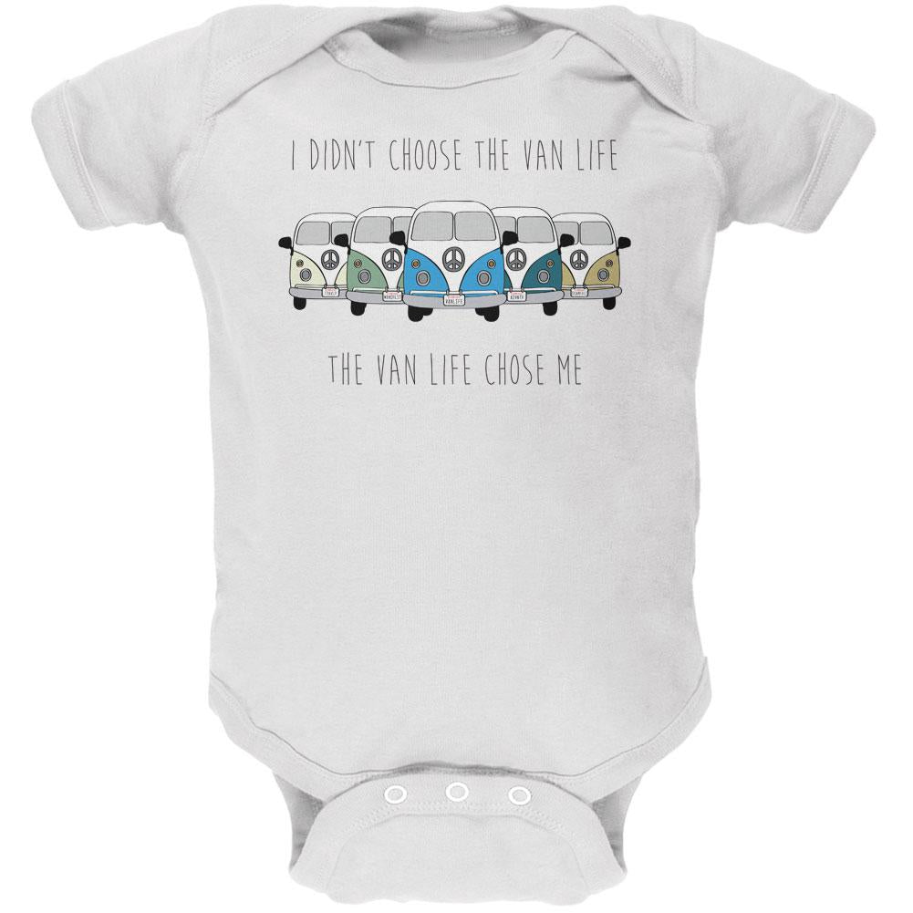 Hippie Van I Didn't Choose The Van Life Bus Camper Soft Baby One Piece Baby One Piece Old Glory 0-3M White