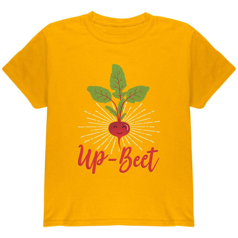Vegetable Beet Upbeat Up-Beet Youth T Shirt Youth T-Shirts Old Glory LG Gold