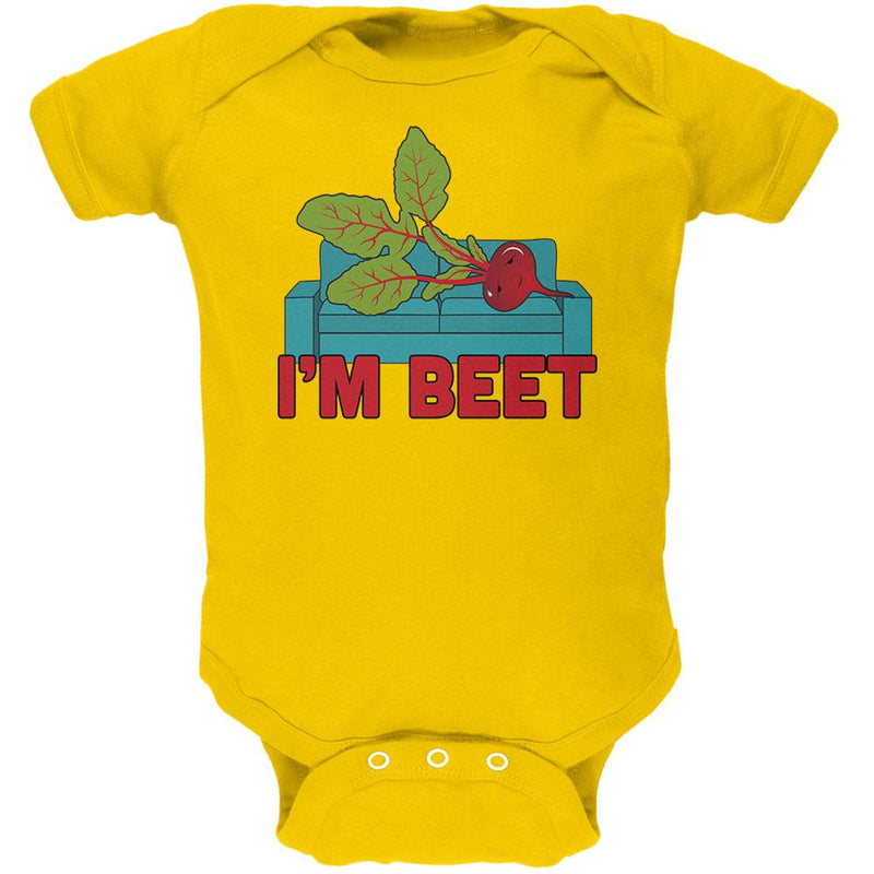 Vegetable I'm Beet Beat Soft Baby One Piece Baby One Piece Old Glory 0-3M Yellow