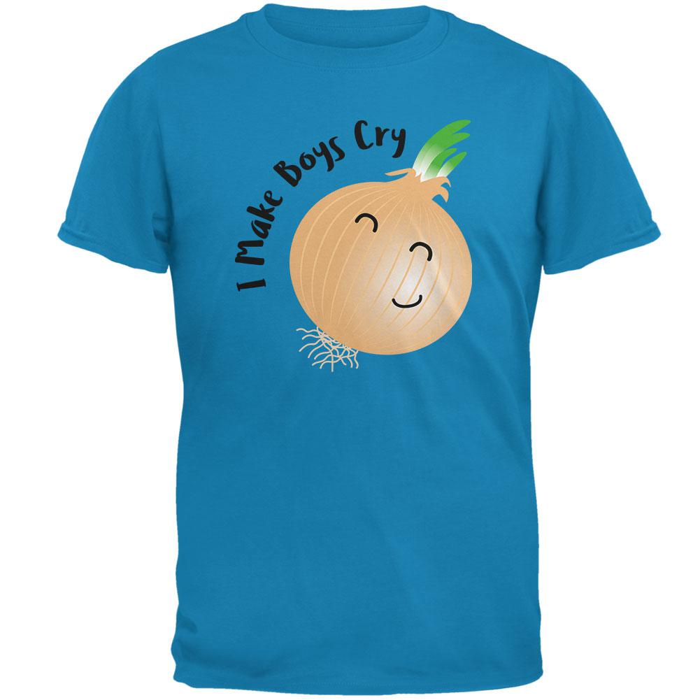 Vegetable Onion I Make Boys Cry Funny Mens T Shirt Men's T-Shirts Old Glory 2XL Sapphire