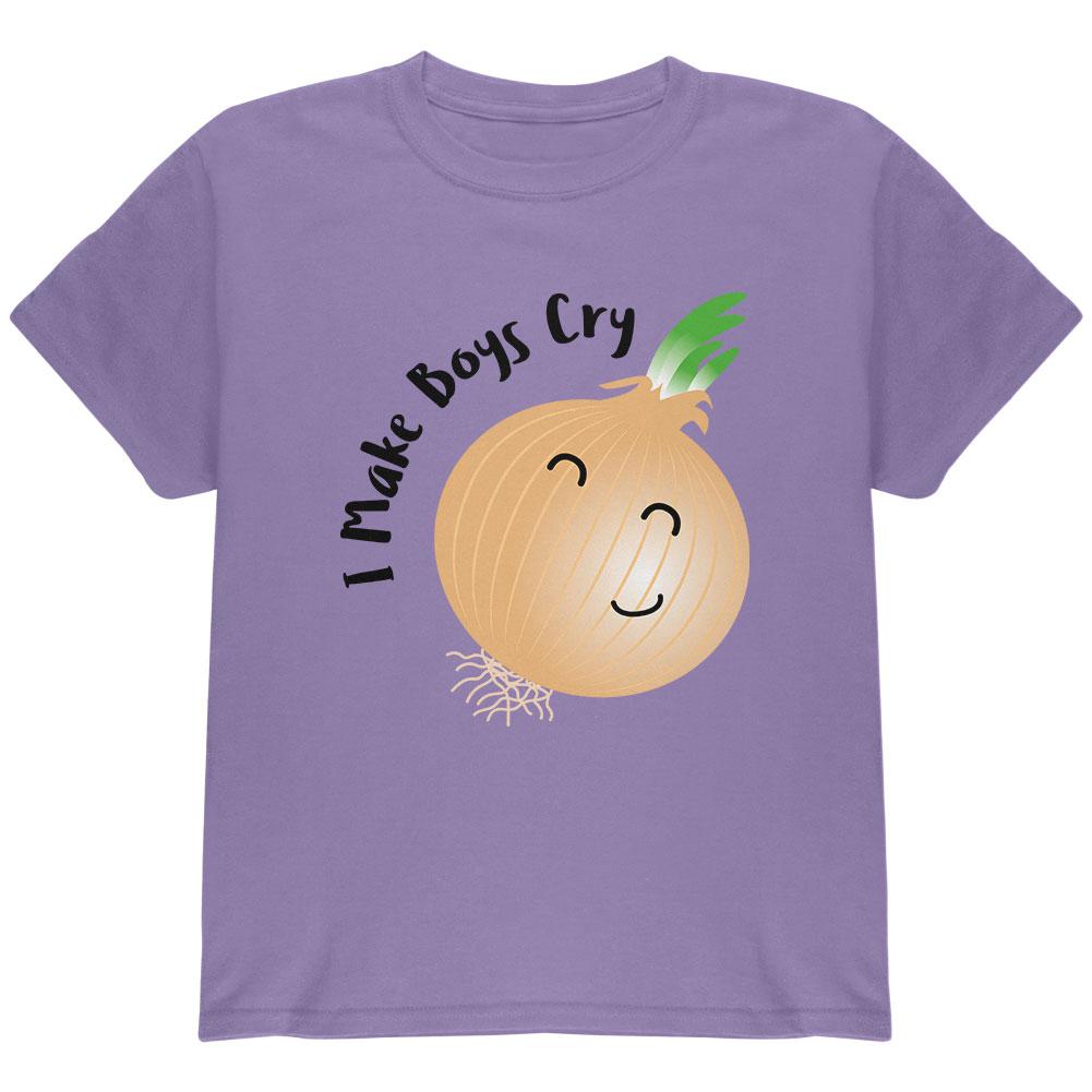 Vegetable Onion I Make Boys Cry Funny Youth T Shirt Youth T-Shirts Old Glory LG Violet