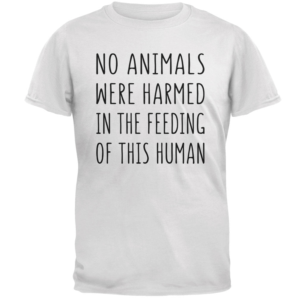 Activist No Animals Were Harmed in the Feeding of this Human Mens T Shirt Men's T-Shirts Old Glory 2XL White