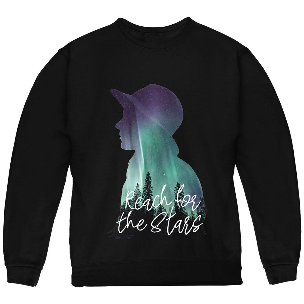 Northern Lights Reach for the Stars Youth Sweatshirt Youth Sweatshirts Old Glory LG Black