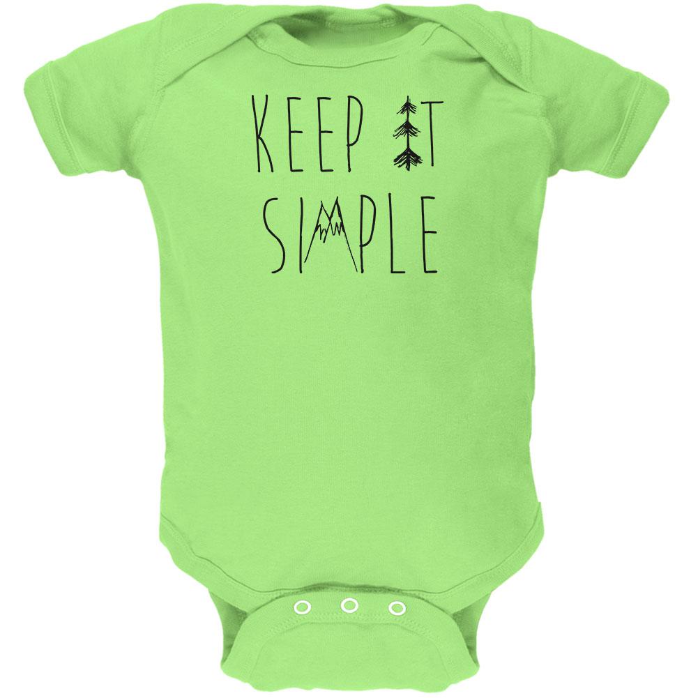 Keep It Simple Nature Moutains Trees Hiking Soft Baby One Piece Baby One Piece Old Glory 0-3M Key Lime