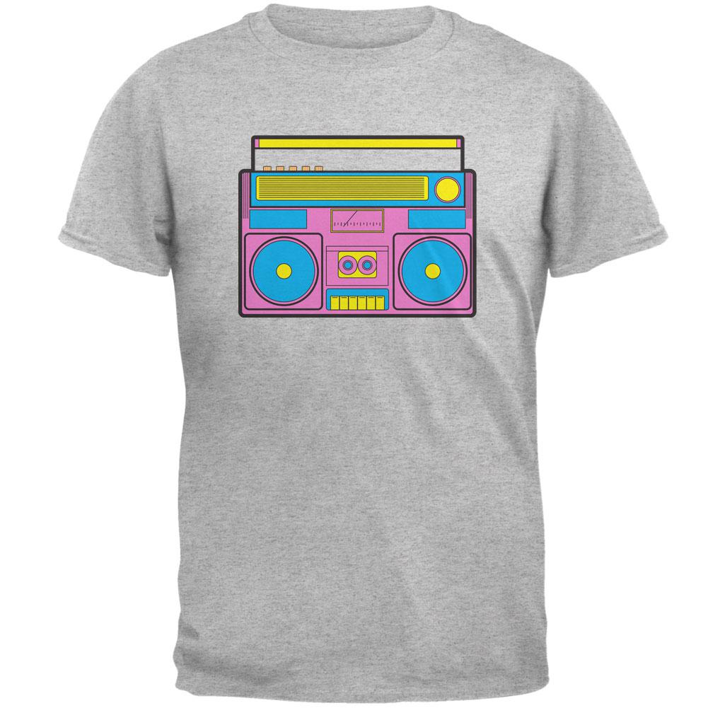 Pink Retro Boombox Stereo Mens T Shirt Men's T-Shirts Old Glory 2XL Heather