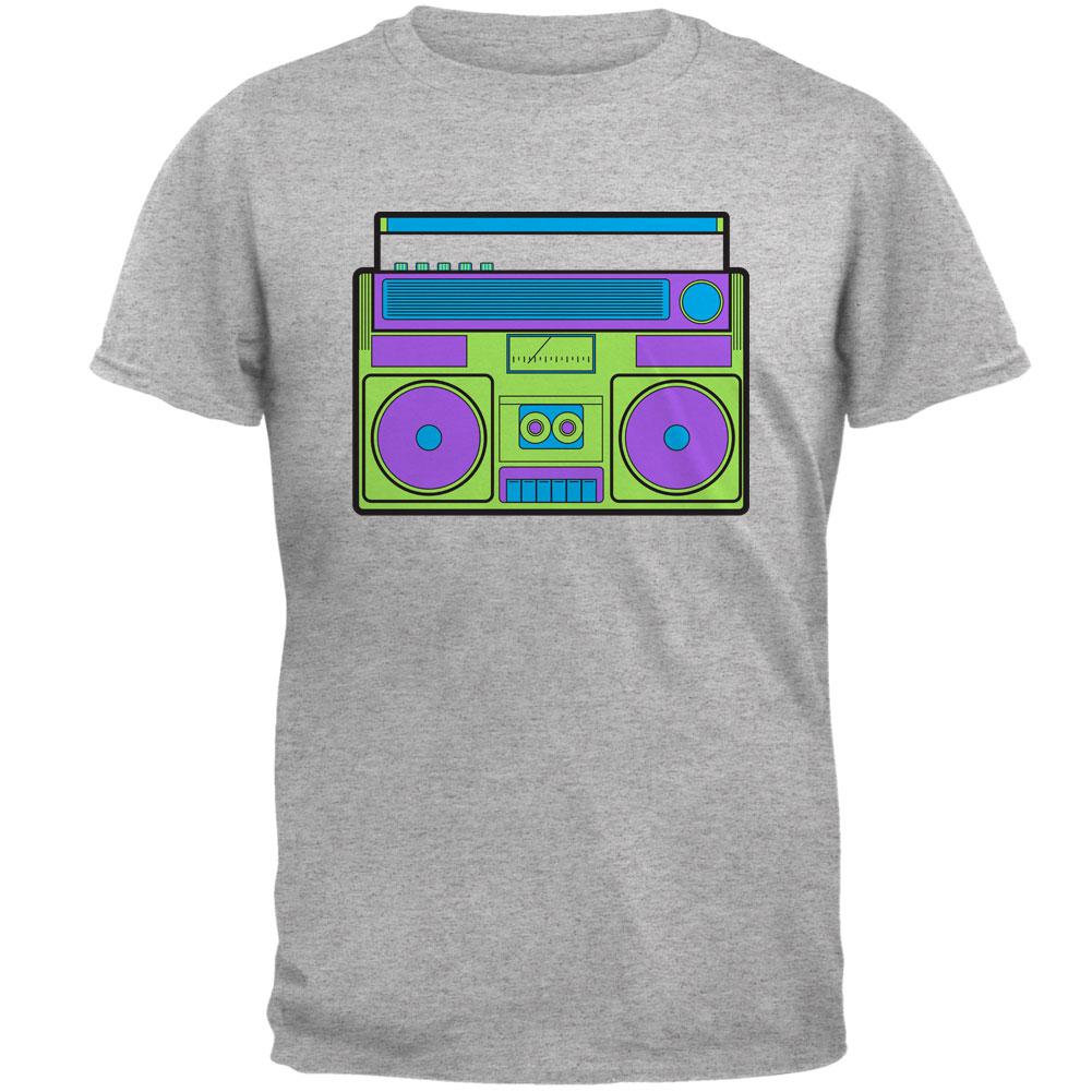 Green Retro Boombox Stereo Mens T Shirt Men's T-Shirts Old Glory 2XL Heather
