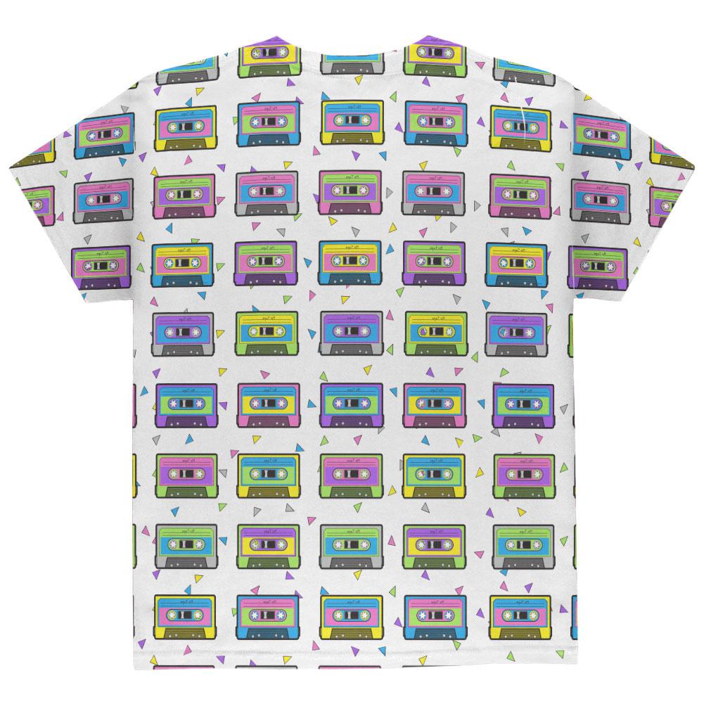 Retro Cassette Tape Pattern All Over Youth T Shirt Youth T-Shirts Old Glory