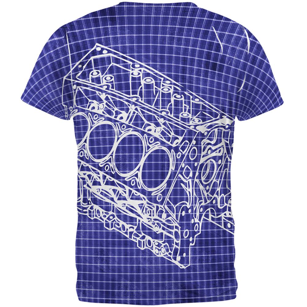 Mechanic Still Playing With Blocks All Over Mens T Shirt Men's T-Shirts Old Glory