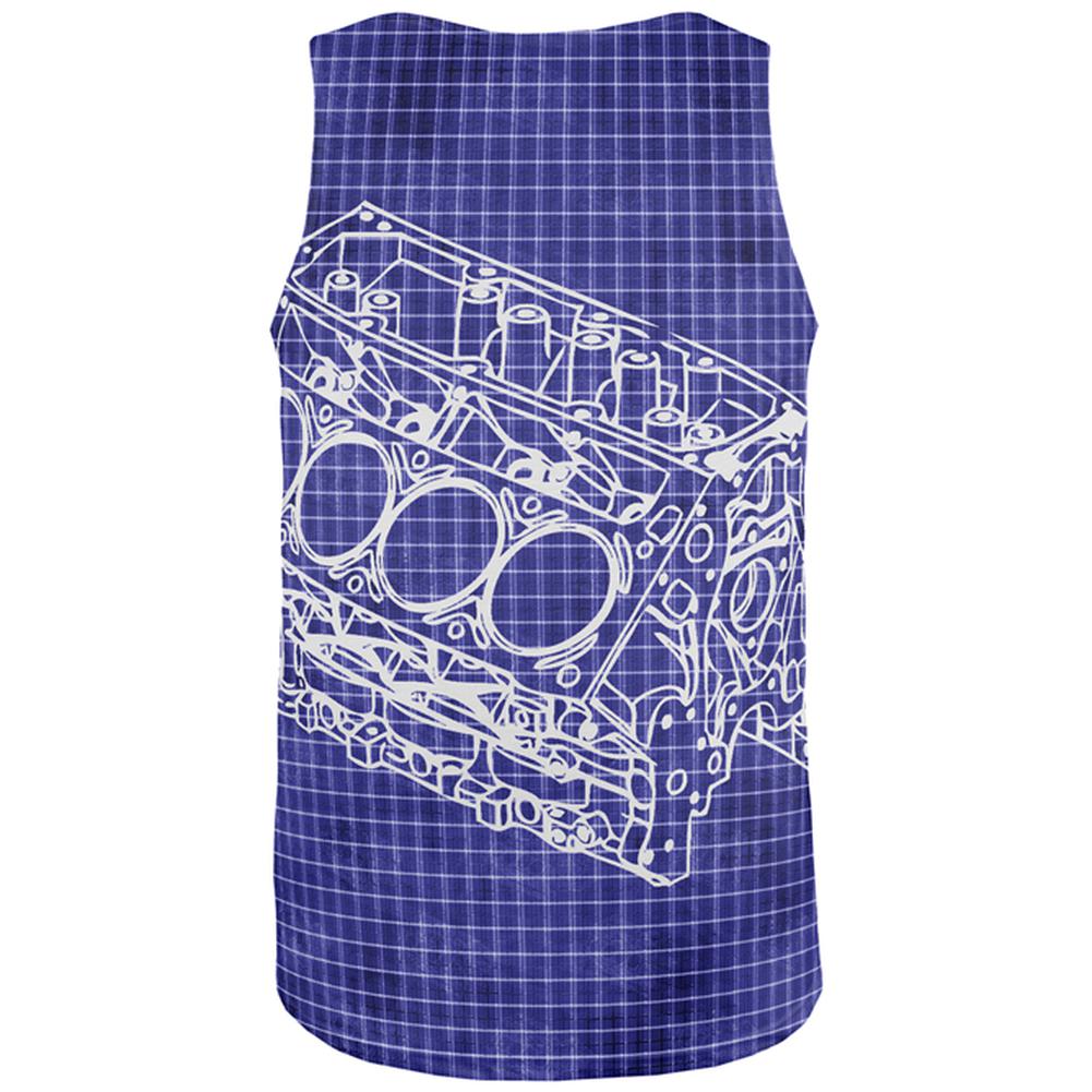 Mechanic Still Playing With Blocks All Over Mens Tank Top Men's Tank Tops Old Glory