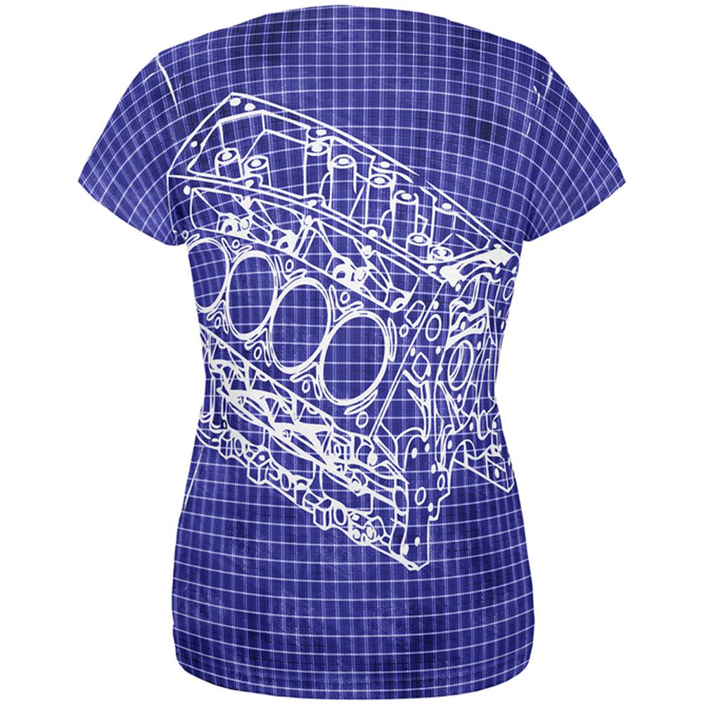 Mechanic Still Playing With Blocks All Over Womens T Shirt Women's T-Shirts Old Glory