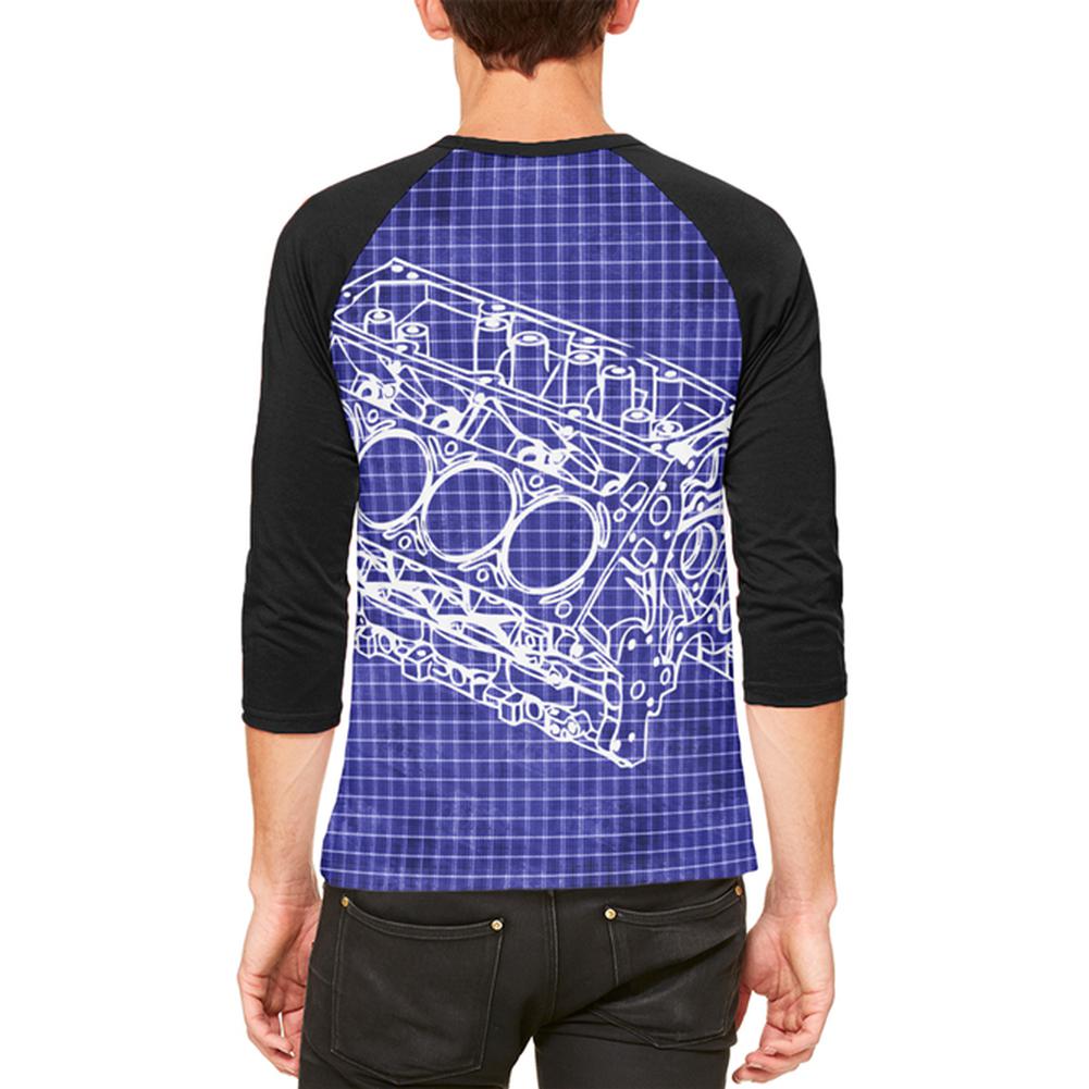 Mechanic Still Playing With Blocks Mens Raglan T Shirt Men's T-Shirts Old Glory