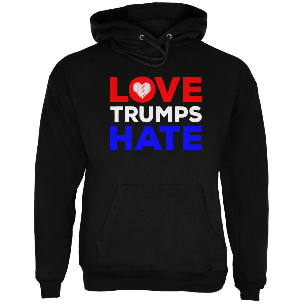 Activist Love Trumps Hate Mens Hoodie Men's Hoodies Old Glory 2XL Black