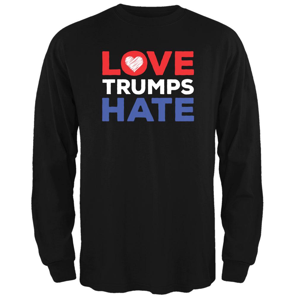 Activist Love Trumps Hate Mens Long Sleeve T Shirt Men's Long Sleeves Old Glory 2XL Black