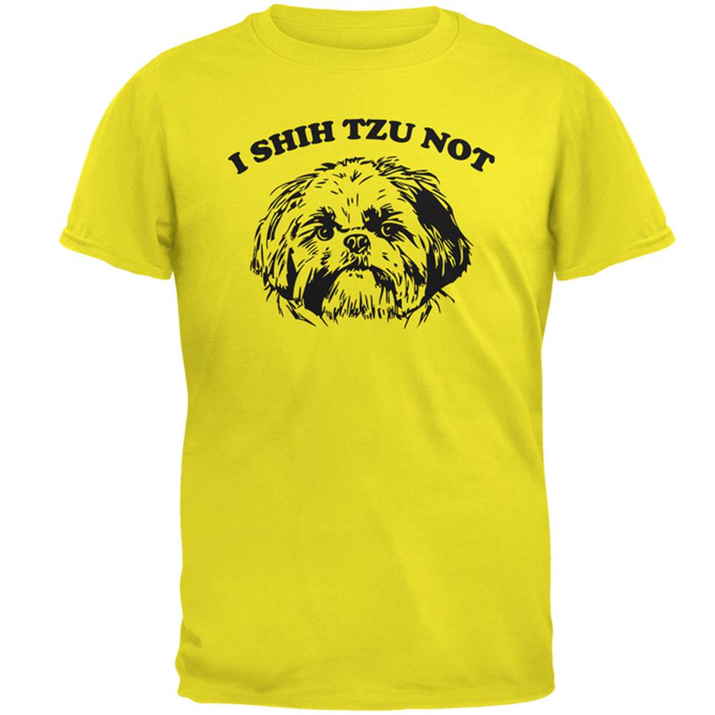 I Shih Tzu Not Mens T Shirt Men's T-Shirts Old Glory 2XL Bright Yellow