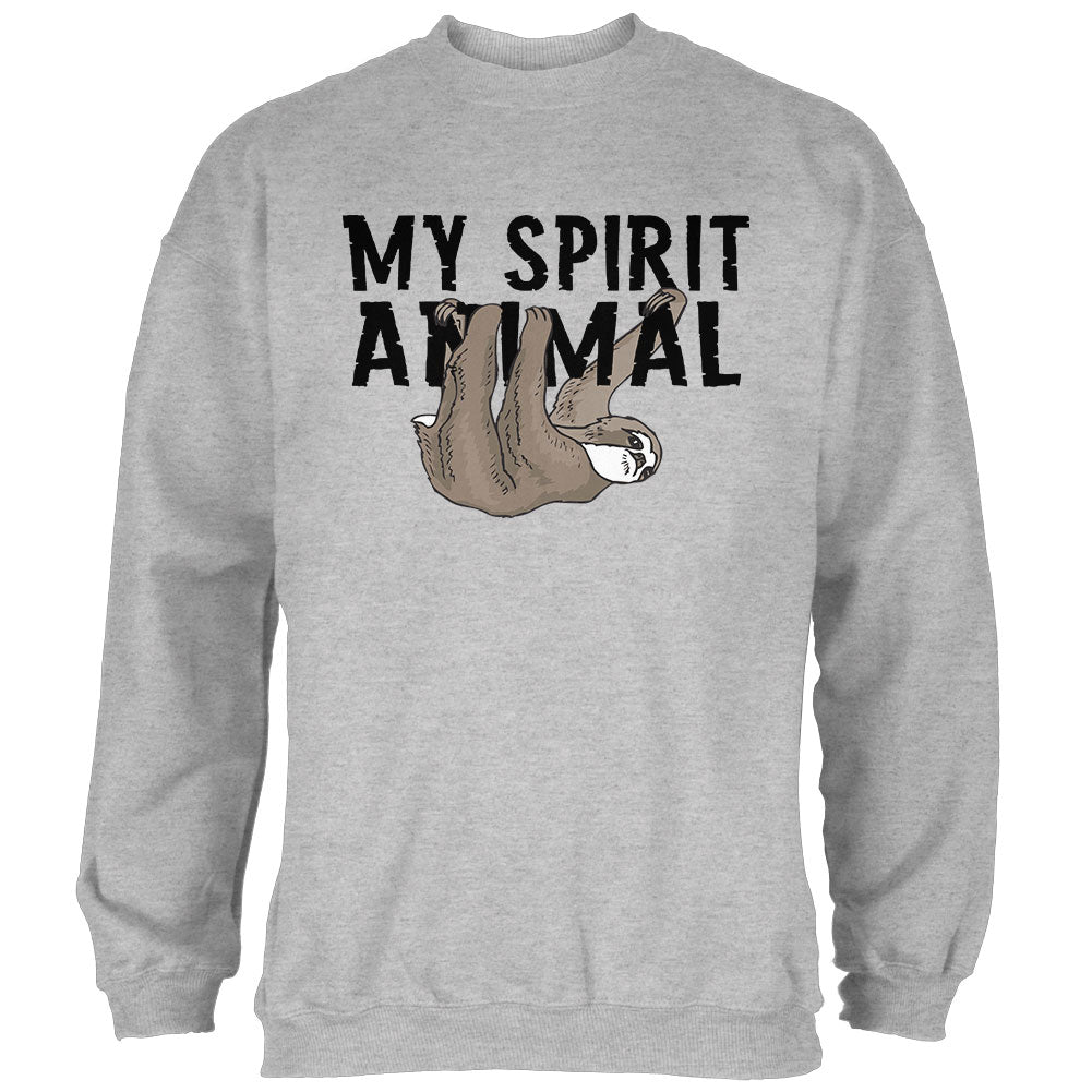 Sloth My Spirit Animal Mens Sweatshirt Men's Sweatshirts Old Glory 2XL Heather
