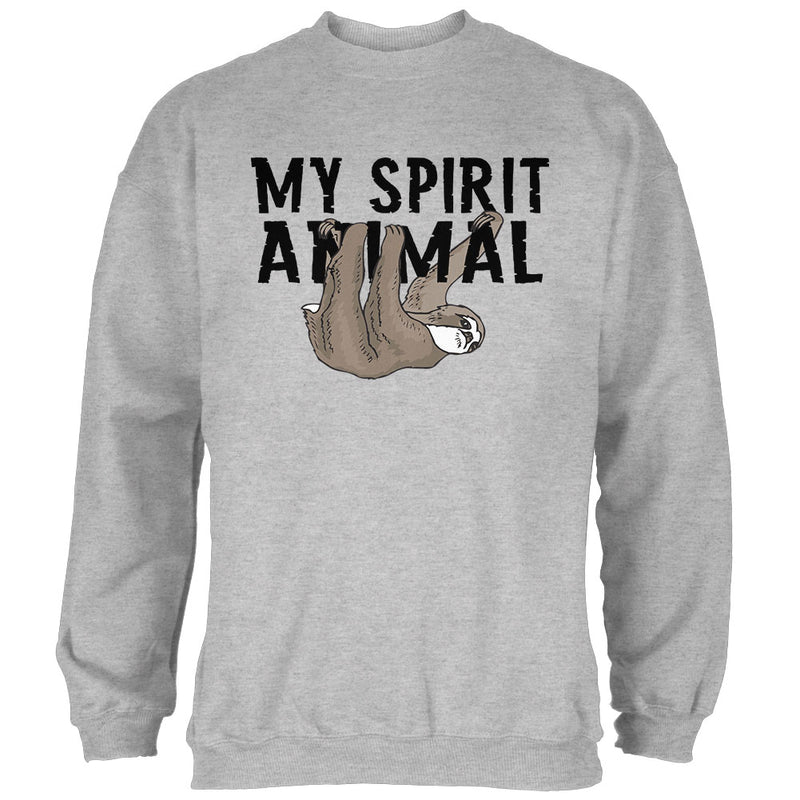 Sloth My Spirit Animal Mens Sweatshirt Men's Sweatshirts Old Glory 2XL Heather