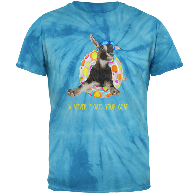 Whatever Floats Your Goat Boat Funny Mens T Shirt Men's T-Shirts Old Glory 3XL Blue Tie Dye