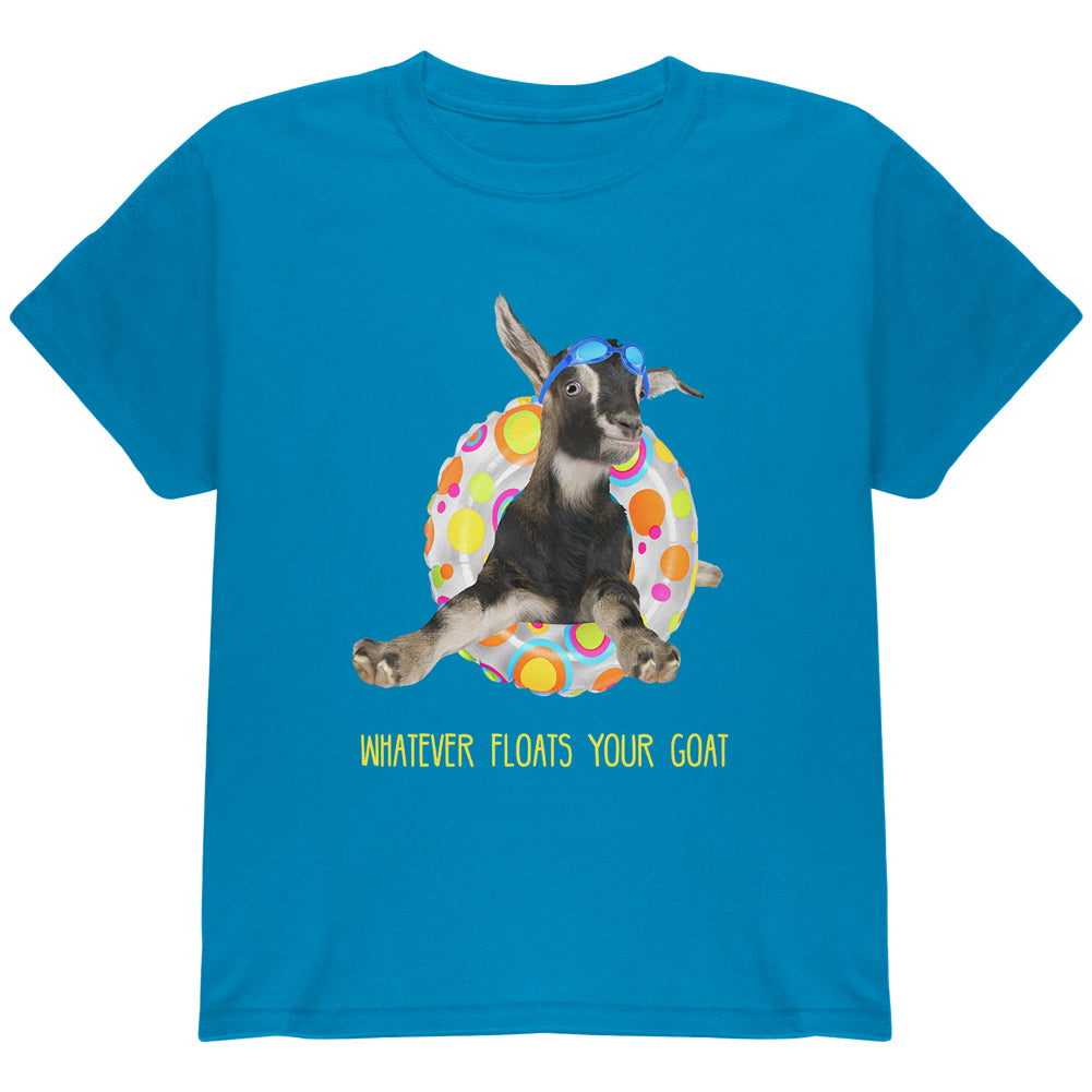 Whatever Floats Your Goat Boat Funny Youth T Shirt Youth T-Shirts Old Glory YLG Sapphire