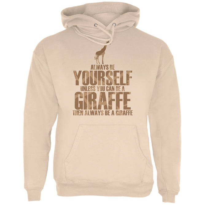 Always Be Yourself Giraffe Mens Hoodie Men's Hoodies Old Glory 2XL Sand