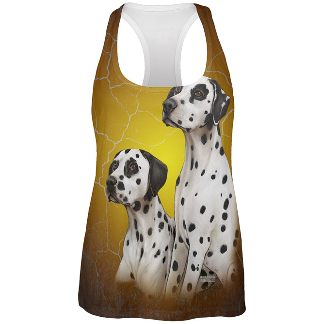 Dalmatians Live Forever All Over Womens Work Out Tank Top Women's Tank Tops Old Glory 2XL Multicolored