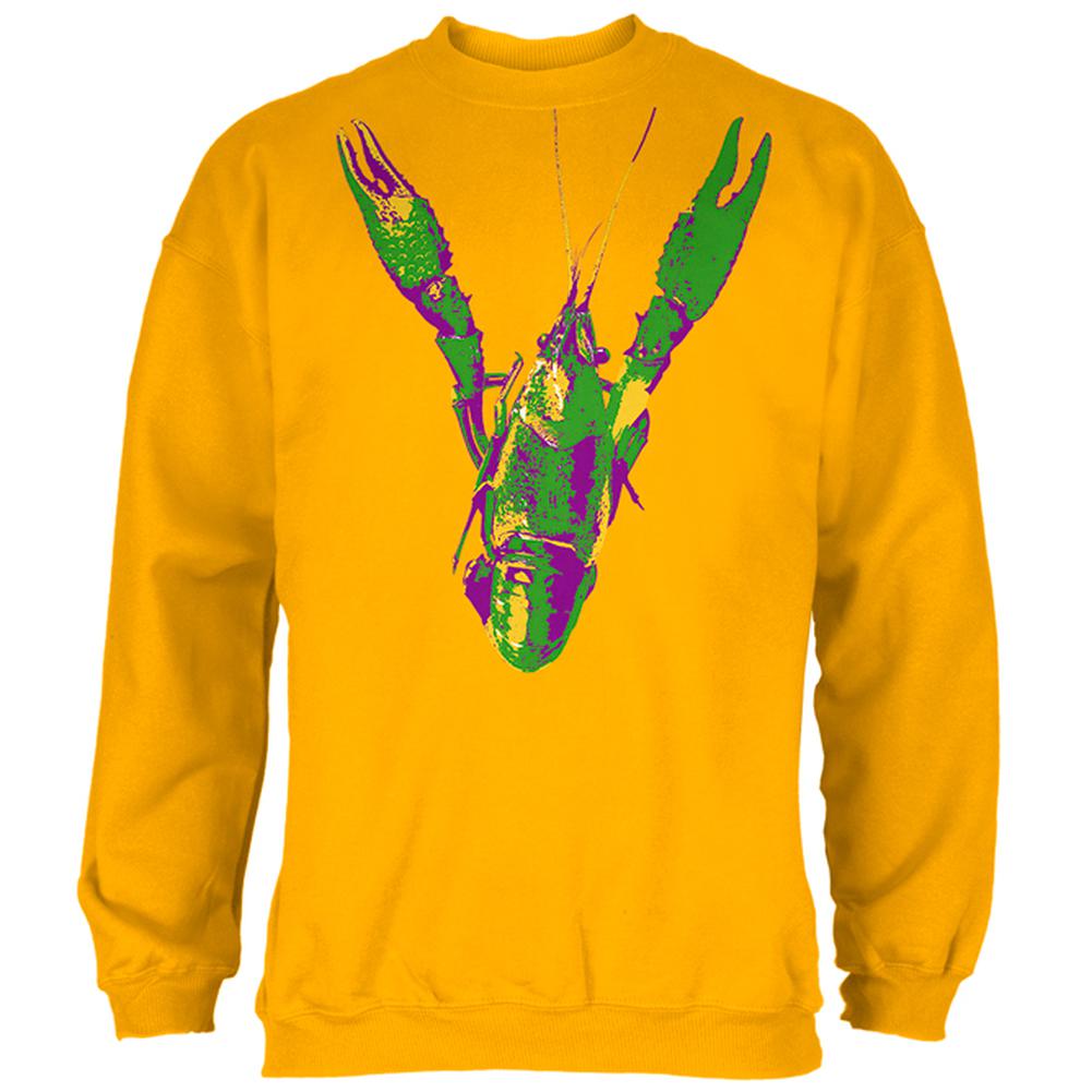 Mardi Gras Crawfish Mens Sweatshirt Men's Sweatshirts Old Glory 2XL Gold