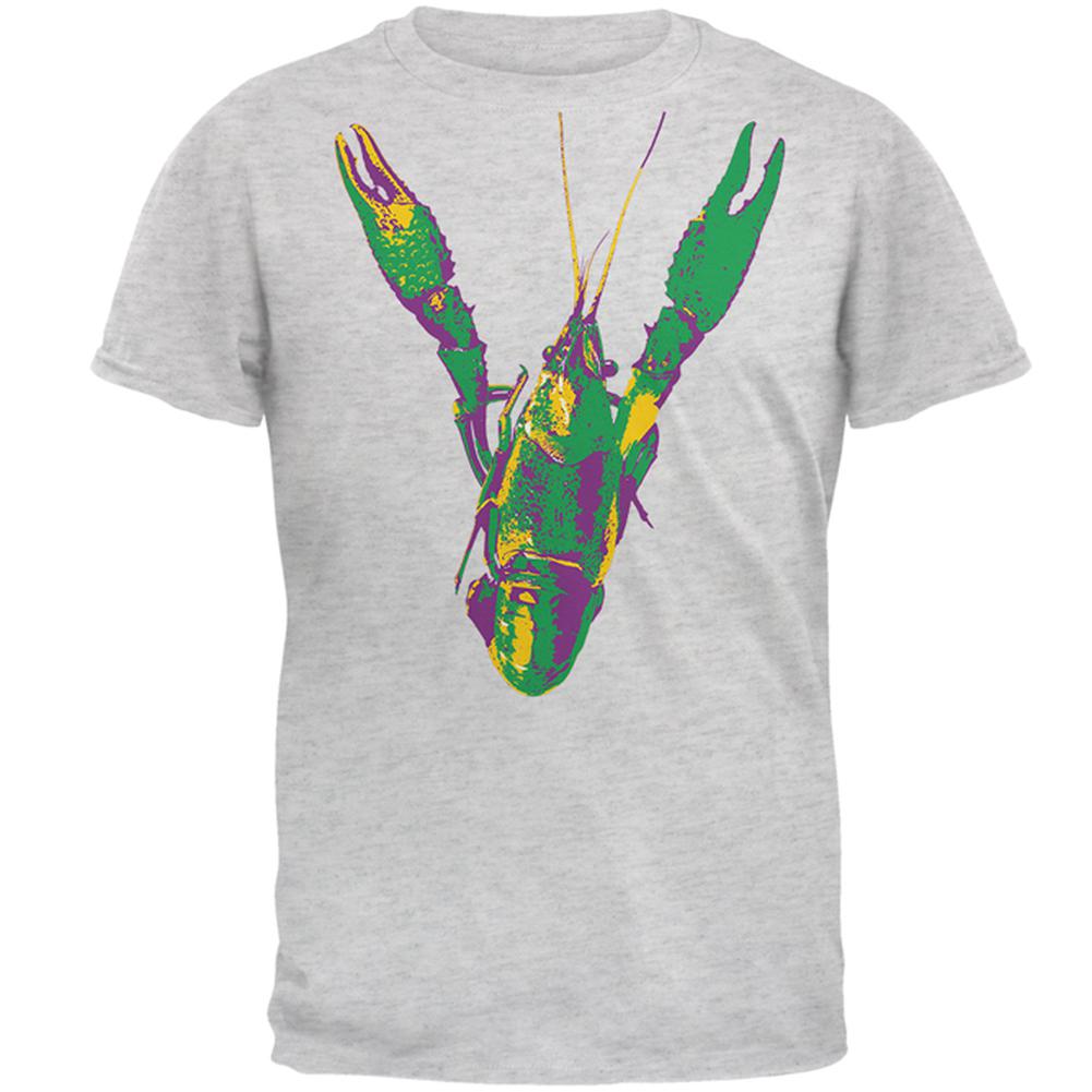 Mardi Gras Crawfish Mens T Shirt Men's T-Shirts Old Glory 2XL Light Heather Grey