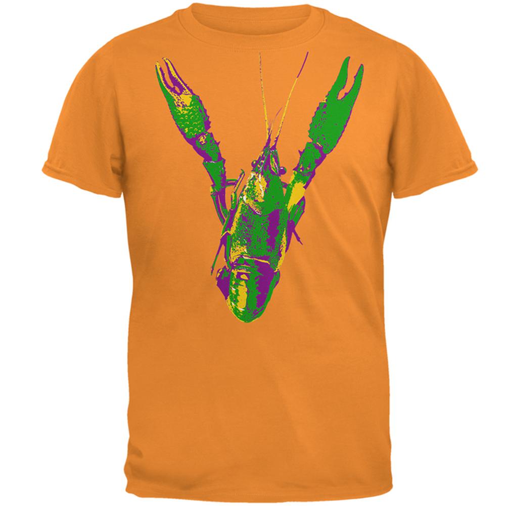 Mardi Gras Crawfish Mens T Shirt Men's T-Shirts Old Glory 2XL Tangerine
