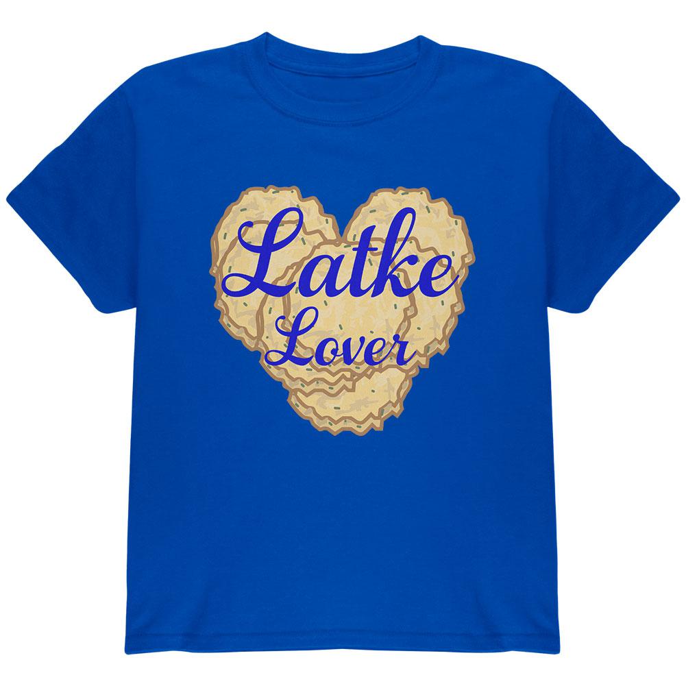 Hanukkah Latke Lover Youth T Shirt Youth T-Shirts Old Glory LG Royal