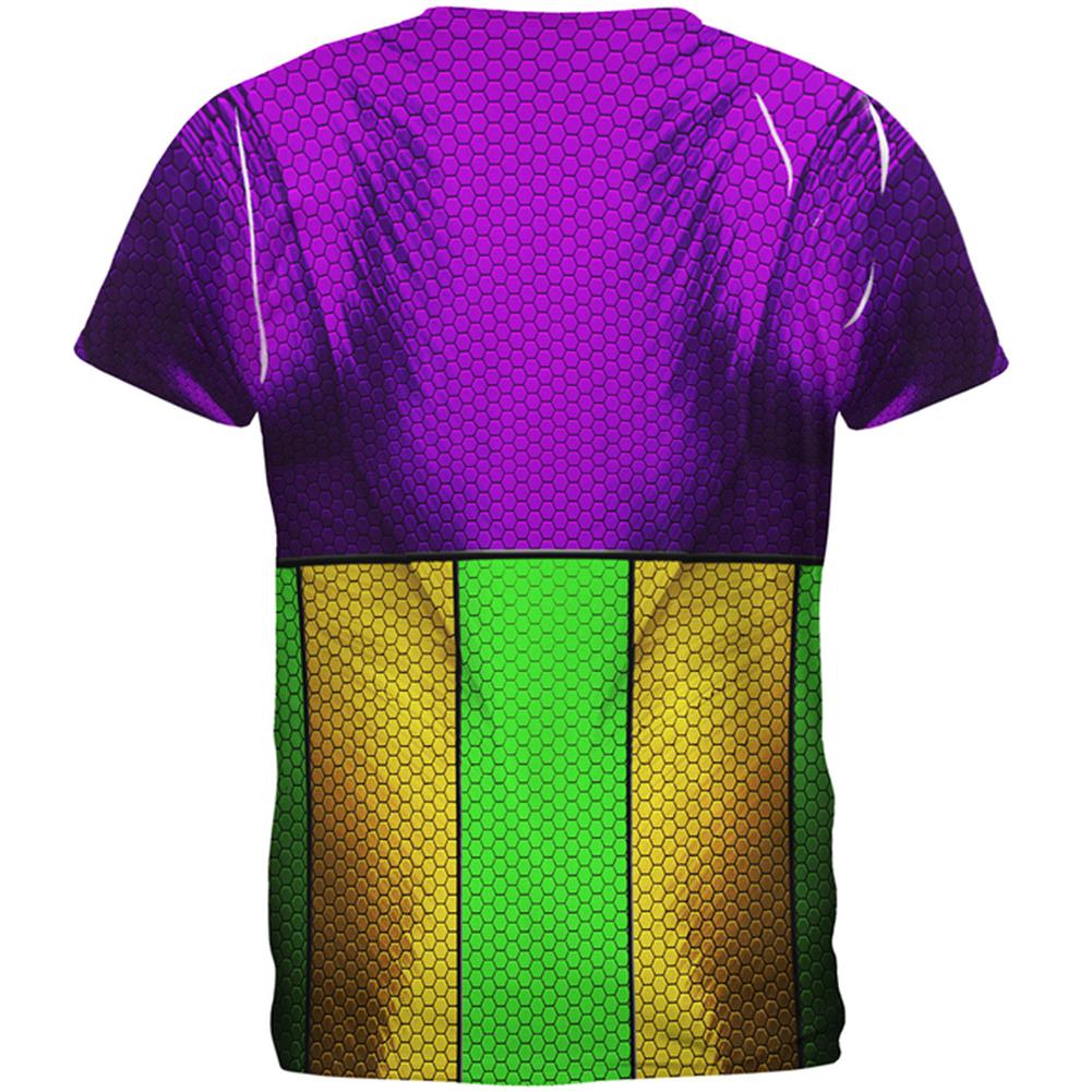 Mardi Gras Drinking Champion Superhero Costume All Over Mens T Shirt Men's T-Shirts Old Glory